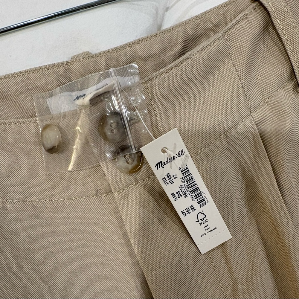 NWT Madewell The Petite Harlow Wide-Leg Pant in Drapey Twill - Picture 4 of 4